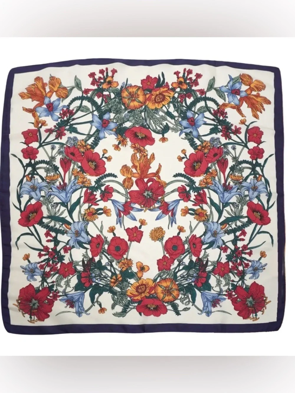 Off White Floral Scarf